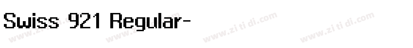 Swiss 921 Regular字体转换